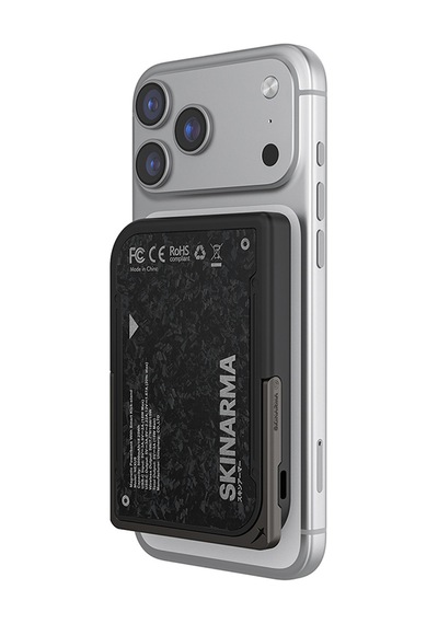 Skinarma Vektor Kablosuz Powerbank Ve Pd Hızlı Şarj Özellikli Metal Standlı 15w 5000mah Siyah