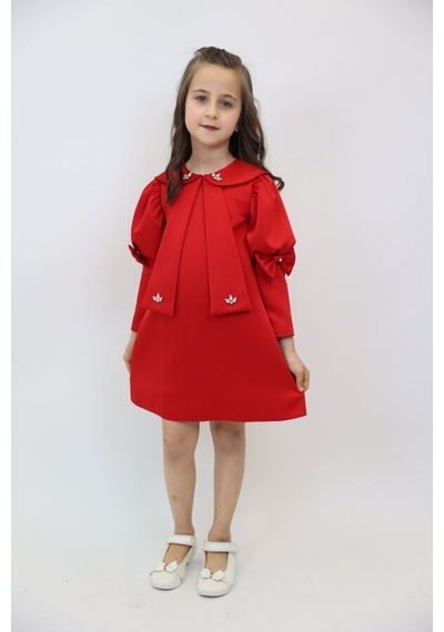 Xo Kids Kız Çocuk Elbise 1-6 Yaş 2915 Kırmızı