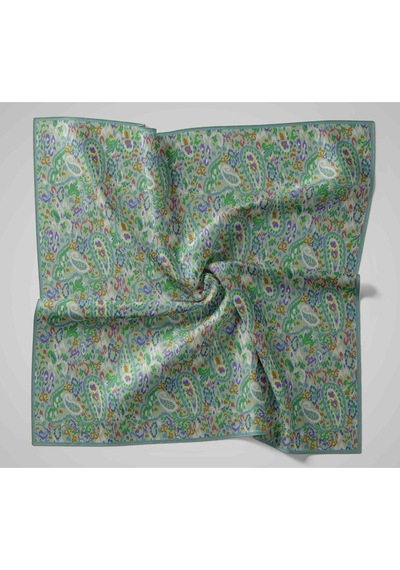 Silk Home Twill İpek Eşarp 11478-37 Sisli Yeşil, Karolina Mavi, Eflatun, Soluk Vişne
