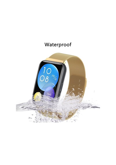 Huawei Watch Fit 2 Uyumlu Metal Hasır Manyetik Kordon Paslanmaz Çelik, Şık & Dayanıklı