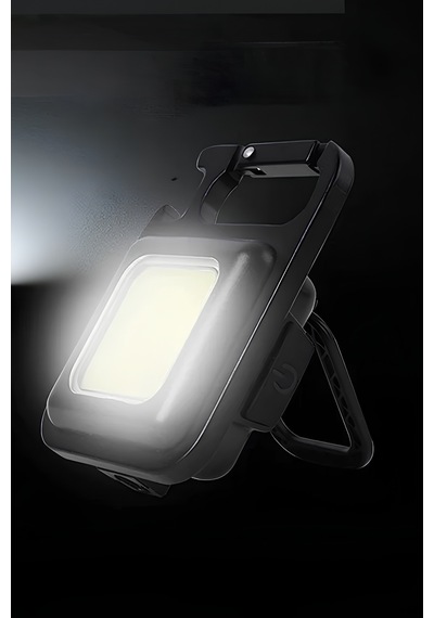 Mobee Çok Fonksiyonlu Mini Led El Feneri Mıknatıslı Su Geçirmez El Feneri Siyah