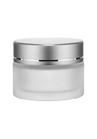Gümüş Buzlu Cam Krem Kavanozu 50 Ml