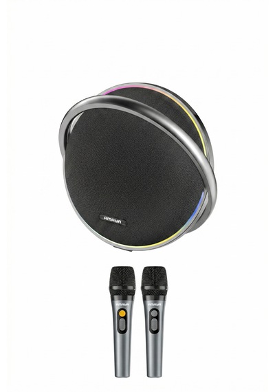 Amaya Asp-hk9 300w Super Bass Bluetooth Parti Hoparlörü Çift Mikrofonlu Karaoke Ses Sistemi Tws