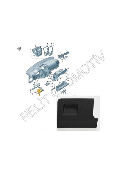 Golf (2004-2009) Torpido Sol Raf Saklama Gözü 1K1857919 / 1K1857919D