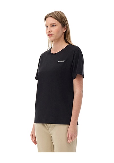 Columbia W Label Graphic Ss Tee Kadın Tişört Cs0472 Siyah