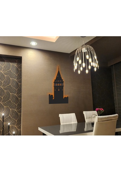 Led Aydınlatmalı İstanbul Galata Kulesi Silueti