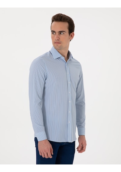 Pierre Cardin Erkek Mavi Gömlek Desenli 50303897-vr036 Mavi
