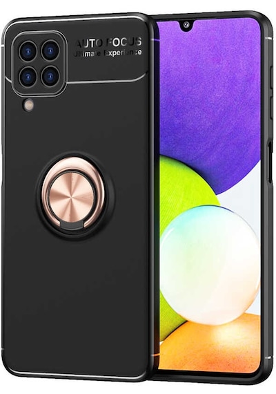 Zore Galaxy Uyumlu M32 Kılıf Msra Ravel Silikon Kapak - Siyah-mavi Siyah-Mavi