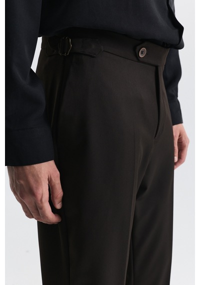 Antioch Yüksek Bel Regular Fit Erkek Pantolon Kahve