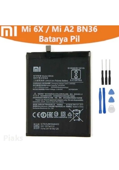 Xiaomi Mi A2 - Mi 6x Bn36 Batarya Pil + Tamir Seti Nx