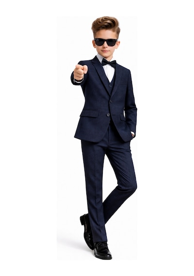 Ahengim Erkek Çocuk Slim Fit Premium Damatlık Smokin Takım Elbise Ak4000 Lacivert