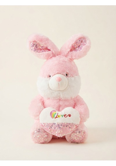 Peluş Pullu Tavşan-50 Cm Açık Pembe