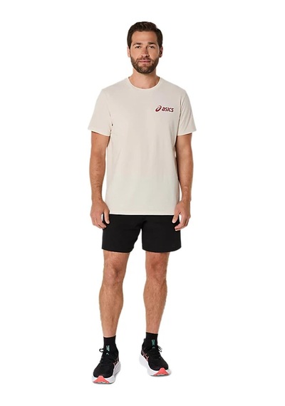 Asics Erkek Tişört Road Graphic Ss Tee 2031f026-101 Krem