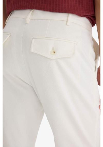Defacto Tailored Regular Fit Duble Paça Pantolon F0288ax25auer140 Ekru