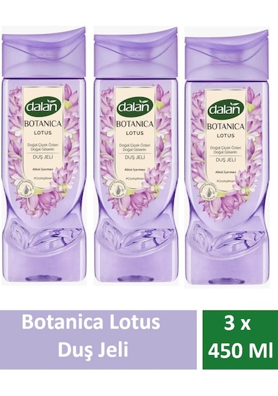 Duş Jeli Botanica Lotus 450 Ml X 3 Adet Lotus Çiçeği