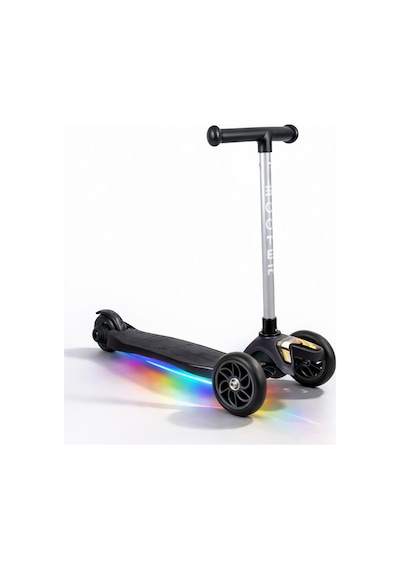 Tois Colorwase Led Işıklı 4 Kademe Ayarlanabilir 3 Tekerlekli Scooter - Siyah