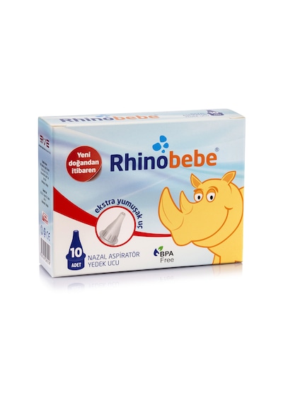Rhinobebe Ekstra Yumuşak Nazal Aspiratör Yedek Ucu 10'lu Beyaz