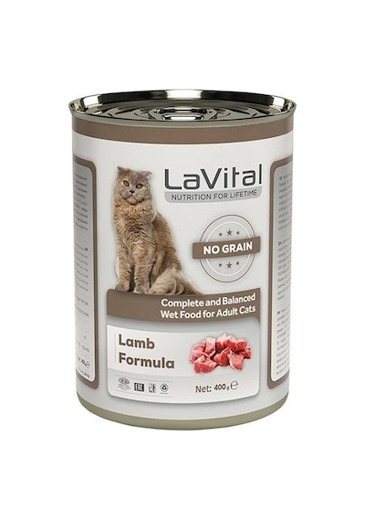 La Vital Kuzu Etli Konserve Yetişkin Kedi Maması 400 G