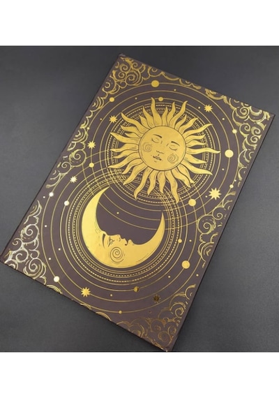 Tarot Güneş Ve Ay Temalı Planner Karton Kapak Defter Çok Renkli