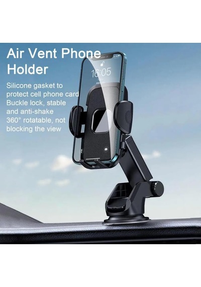 Telefon Tutucu Araç Otomatik Klipsli Araba Telefon Tutucu Ayarlanabilir Cam Ve Torpido Için Yüksek Kalite Tutucu Diğer