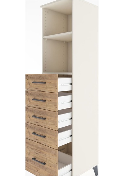 Hyperion Dolap 2 Raflı 5 Çekmeceli 44x44x182 Aytaşı-çam Aytaşı