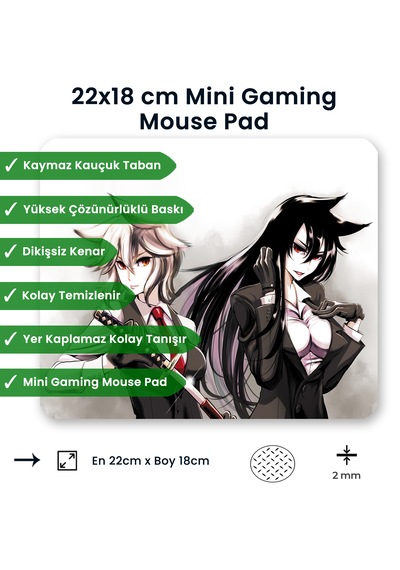 Anime Warrior 22x18cm Mp442218 İlyuka Mini Boy Gaming Mousepad