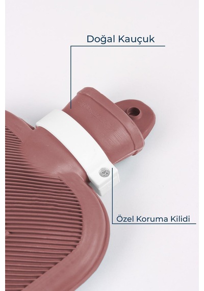 Champion Kauçuk Termofor Kokusuz Mini Sıcak Su Torbası Pembe 1500 ML