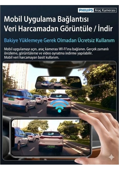 Tac1550/93 Araç Kamerası 1080p Dokunmatik Ekranlı Driving Recorder