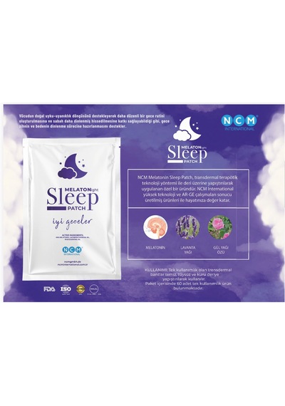 Sleep Uyku Destek Bitkisel Takviye 3mg , Lavanta Yağı, Gül Yağı 60 Günlük