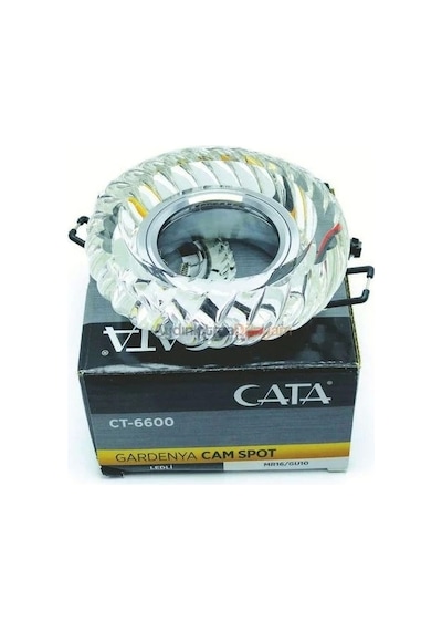 Cata Gardenya Dekoratif Cam Spot Yuvarlak Kristal Krom 3w Efektli 4000k Gu10 Duy Ampul Hariç Çok Renkli