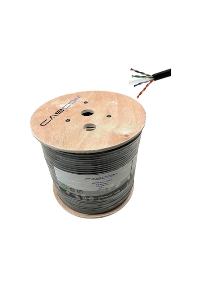 Cabcom Cat6 Utp-lzsh 23awg Dış Ortam Outdoor Kablo 305mt Siyah 305 Metre