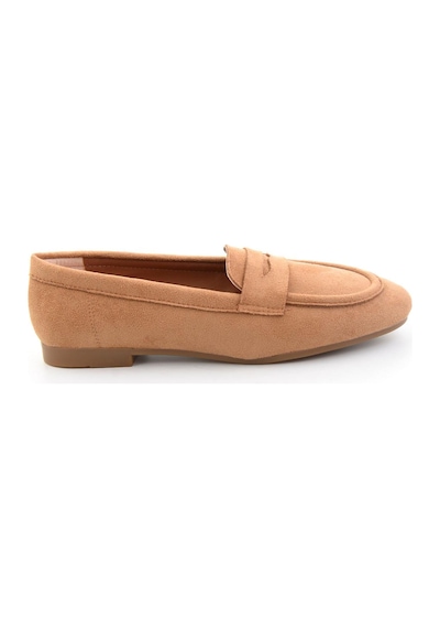 Taba Süet Kadın Loafer Ayakkabı K01745877072