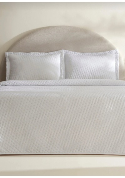 Karaca Home Breeze Soft Çift Kişilik Yatak Örtüsü Takımı Ekru Be Beyaz