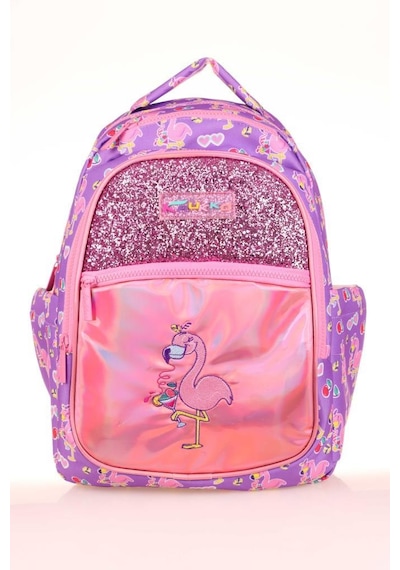 Kaukko Kids Sırt Çantası Aynalı Taşlı Flamingo L5137