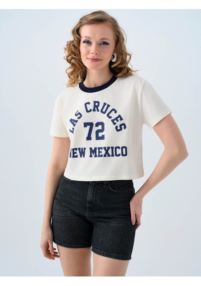 Loft Ekru Kadın T-shirt Lf2039534 Ekru
