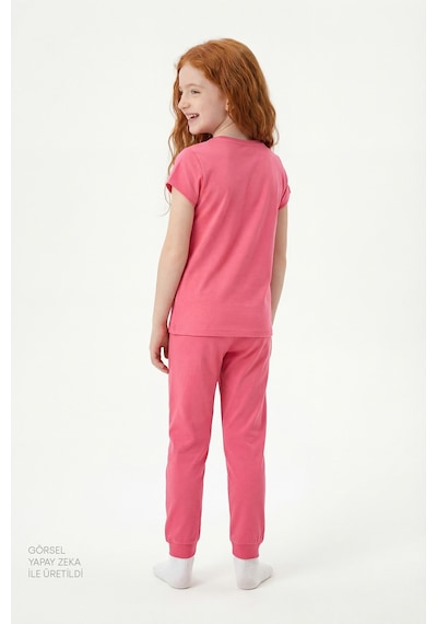 Penti  Pembe Kız Çocuk Cute Rabbit Uzun Kollu Pamuklu 2'li Pijama Takımı