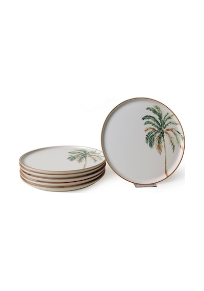 Keramika Bronze Palmiye Nordic Servis Tabağı 28 Cm 6 Adet 22903 Çok Renkli