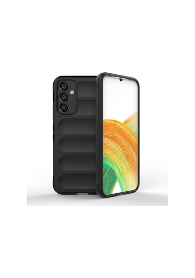 Zore Galaxy A34 Kılıf Esnek Tpu Oyuklu Arka Yüzey Tasarımlı Ogaa Etnik Silikon Kapak - Siyah