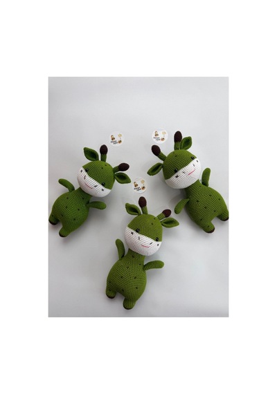Adenya Sepeti Amigurumi Örgü Zübük Oyun-uyku Akradaşı-28 Cm-koyu Yeşil