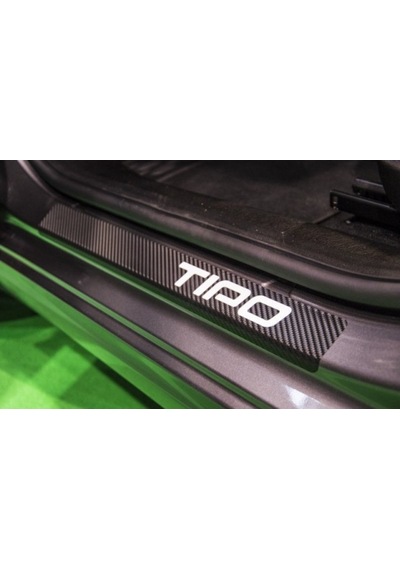 Fiat Tipo Carbon Fiber Kapı Eşiği Yazısı Sticker Boya Koruma