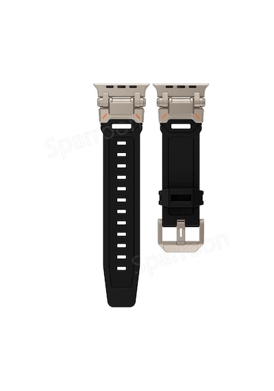 Apple Uyumlu  Watch  42mm 44mm 45mm 49mm Titanyum Metal Bağlantı Kitli Silikon Kordon 101