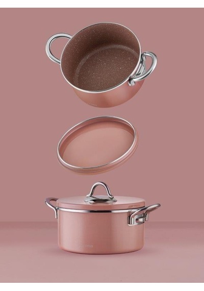Neva N2981 Sweet Premıum Rose Chocolate Graye Tencere Seti