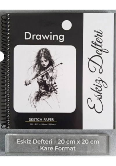 Dreamartgalery Eskiz Defteri, Çizim Defteri , Sketchbook 20cm X 20cm