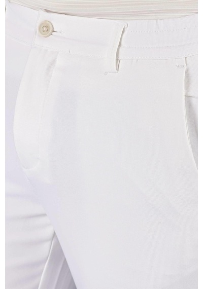 Efor P 1116 Slim Fit Beyaz Spor Pantolon Beyaz