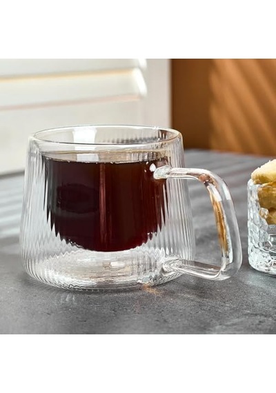 Perotti Lineo Short Çift Cidarlı Kupa 200 Ml Açık Beyaz