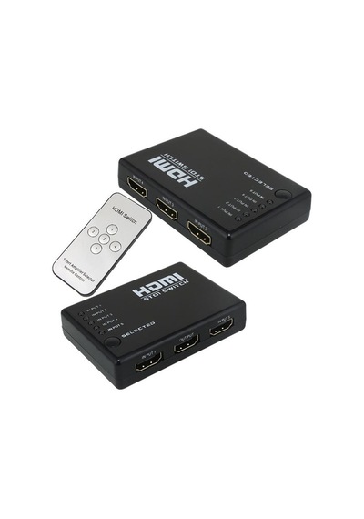 Pm-8342 5 Giriş 1 Çıkış Hdmı 2.0 4k 60hz Switcher Toplayıcı Kumandalı Beyaz - Çok Renkli