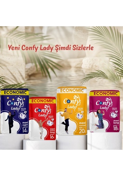 Confy Lady Gece Serisi 2 Li Ekonomik Tanışma Paketi 30 Adet