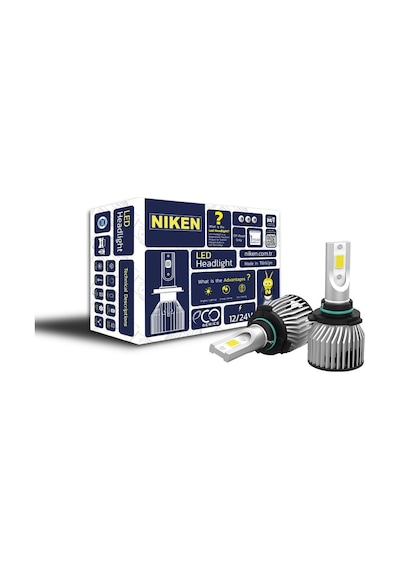 9012 Led Xenon Far Ampulü Seti Niken Eco 8000Lm