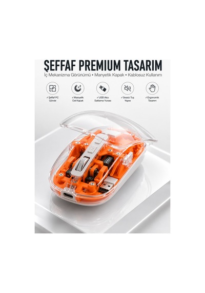 Fare Mouse Çift Modlu Kablosuz Bağlantılı 2.4ghz Destekli Yeni Nesil Tkndhmngo Çok Renkli Diğer