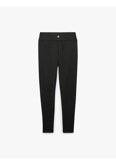 Koton Yüksek Bel Slim Fit Beli Lastikli Spor Tayt Siyah 7wak40250nk